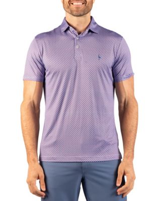 Men's Geo Floral Performance Polo Shirts