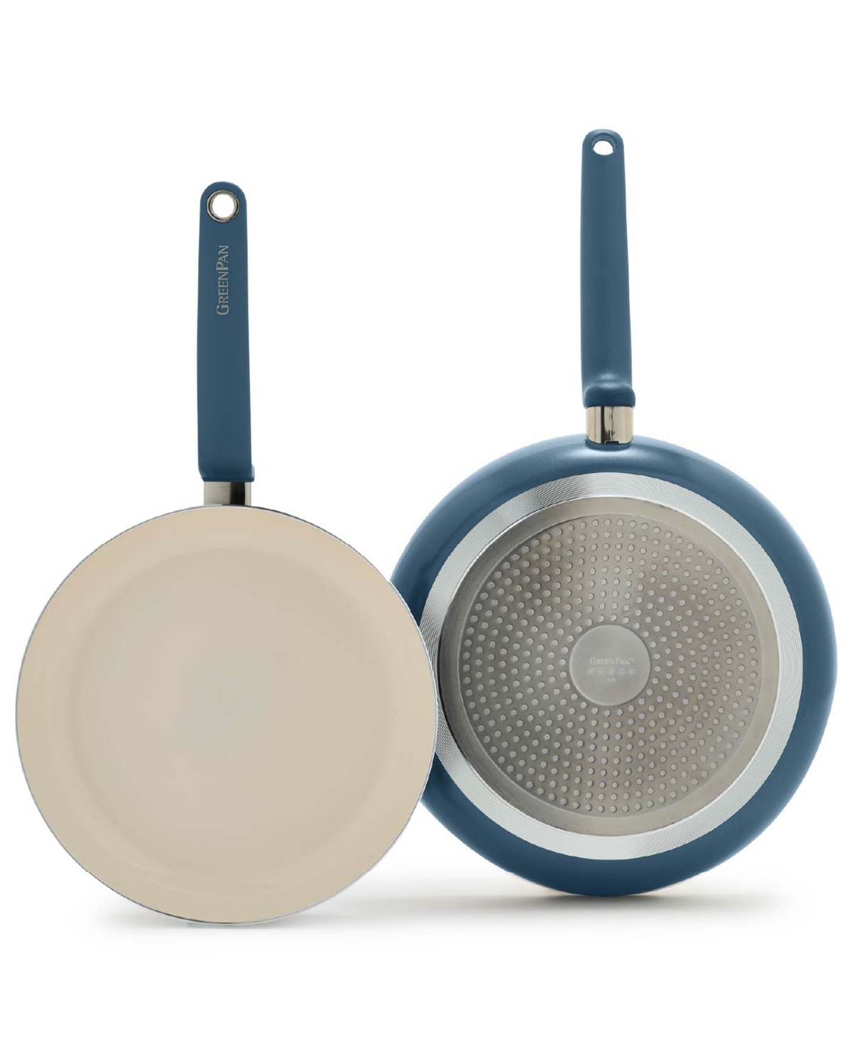 Greenpan Ceramic Nonstick 2-piece Frypan Set In Dutch Blue
