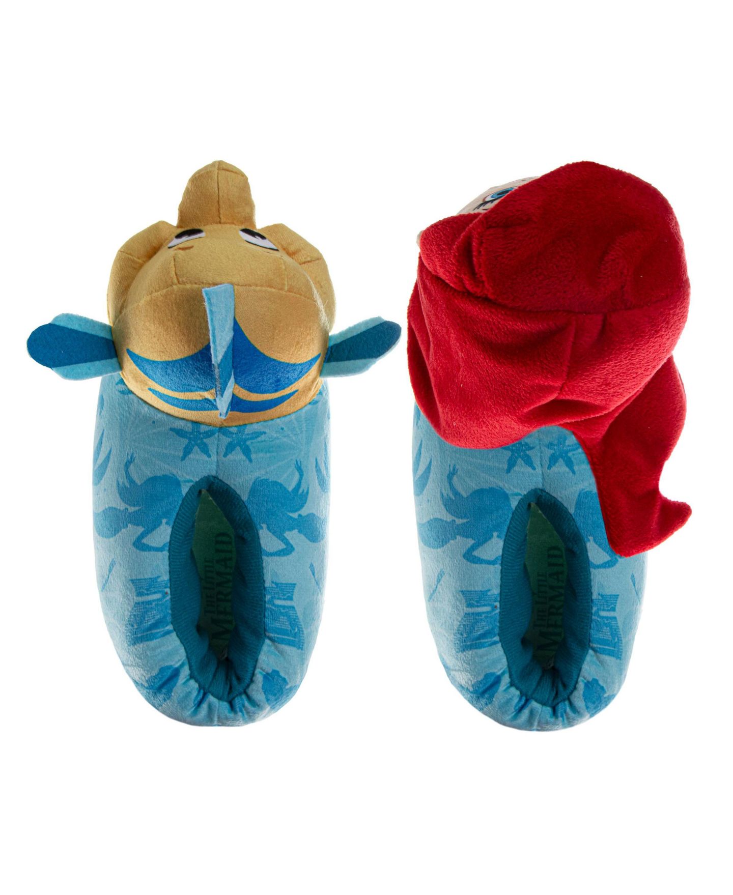 Детские тапочки Disney Little Mermaid 3D Ariel and Flounder Girls (5- 6 to 13- 1) Slippers Warm, Fluffy, and Comfortable House Footwear, цвет: Синий — фото 5