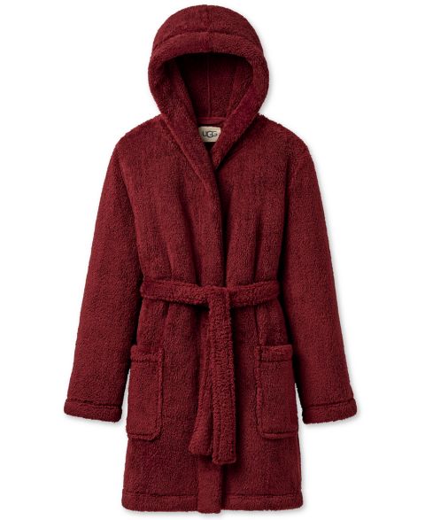 Халат Aarti, с поясом, флис — UGG, цвет: Ягодный