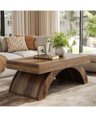 Modern Coffee Table, 47" Living Room Table, Rectangle