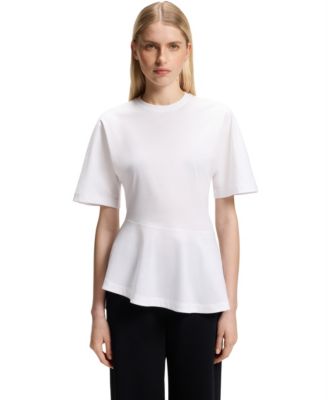 BOSS by Women's Asymmetric Peplum T-Shirt