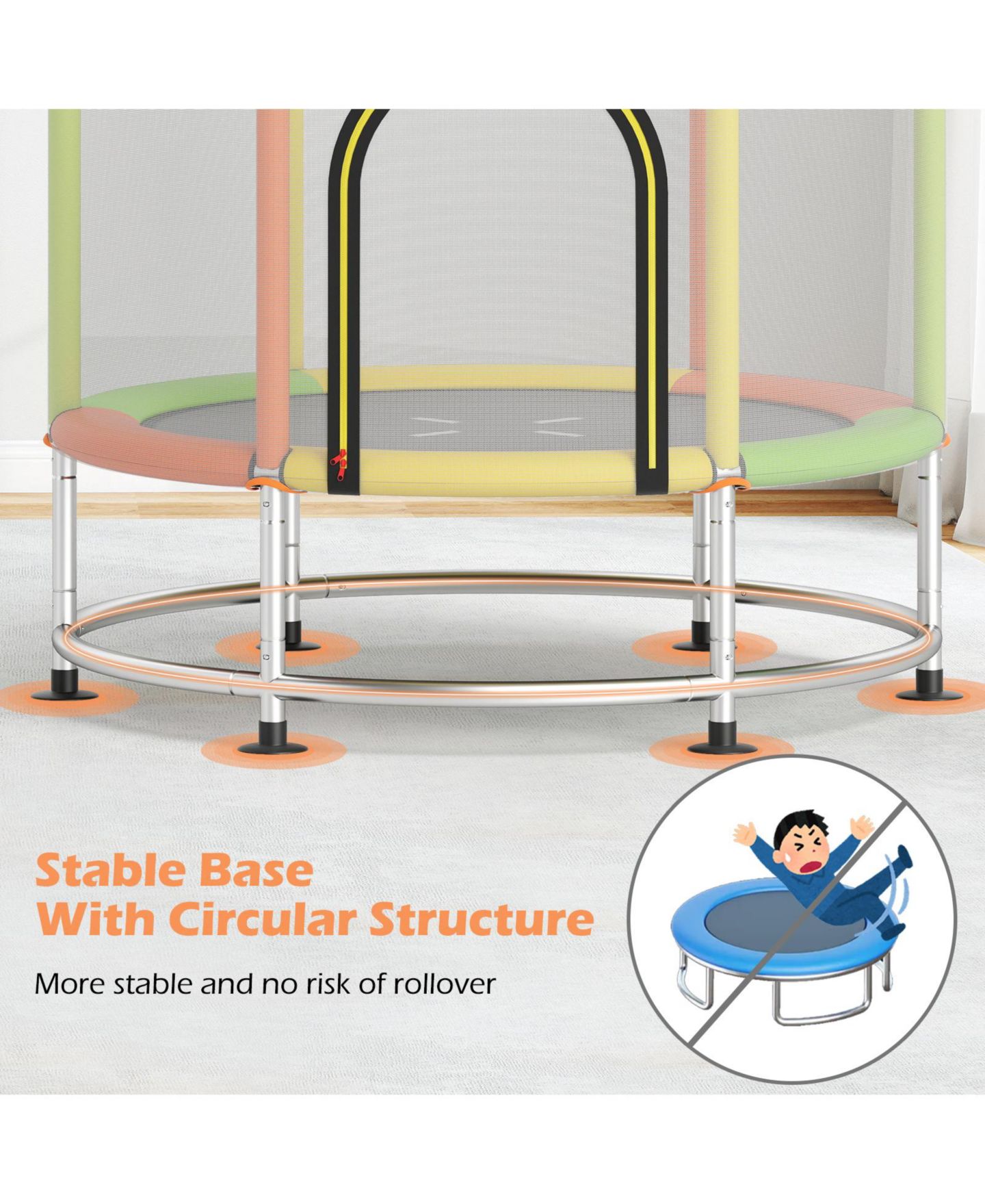 Детская игрушка GIVIMO 55" Kids Trampoline Gift for 3-6 Years Old Boys and Girls, цвет: Зелёный — фото 8