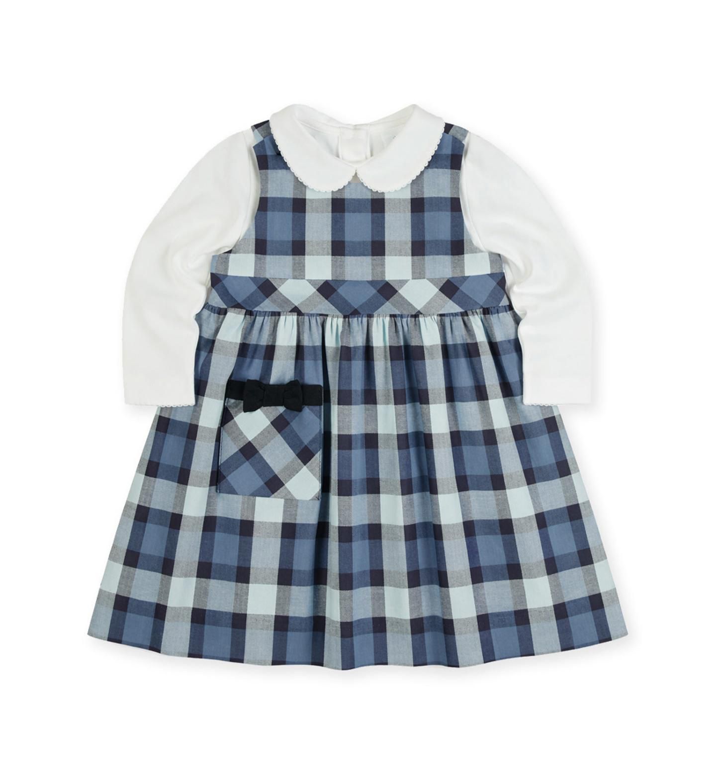 Платья Florence Eiseman Plaid Jumper with Pocket Dress для девочек, цвет: Синий / Тёмно-синий — фото 7
