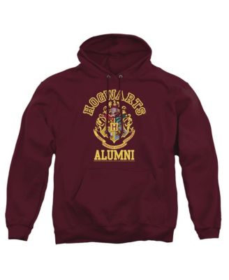 Men's Hogwarts Alumni Crest Pullover Graphic Kangaroo-Pocket Hoodie