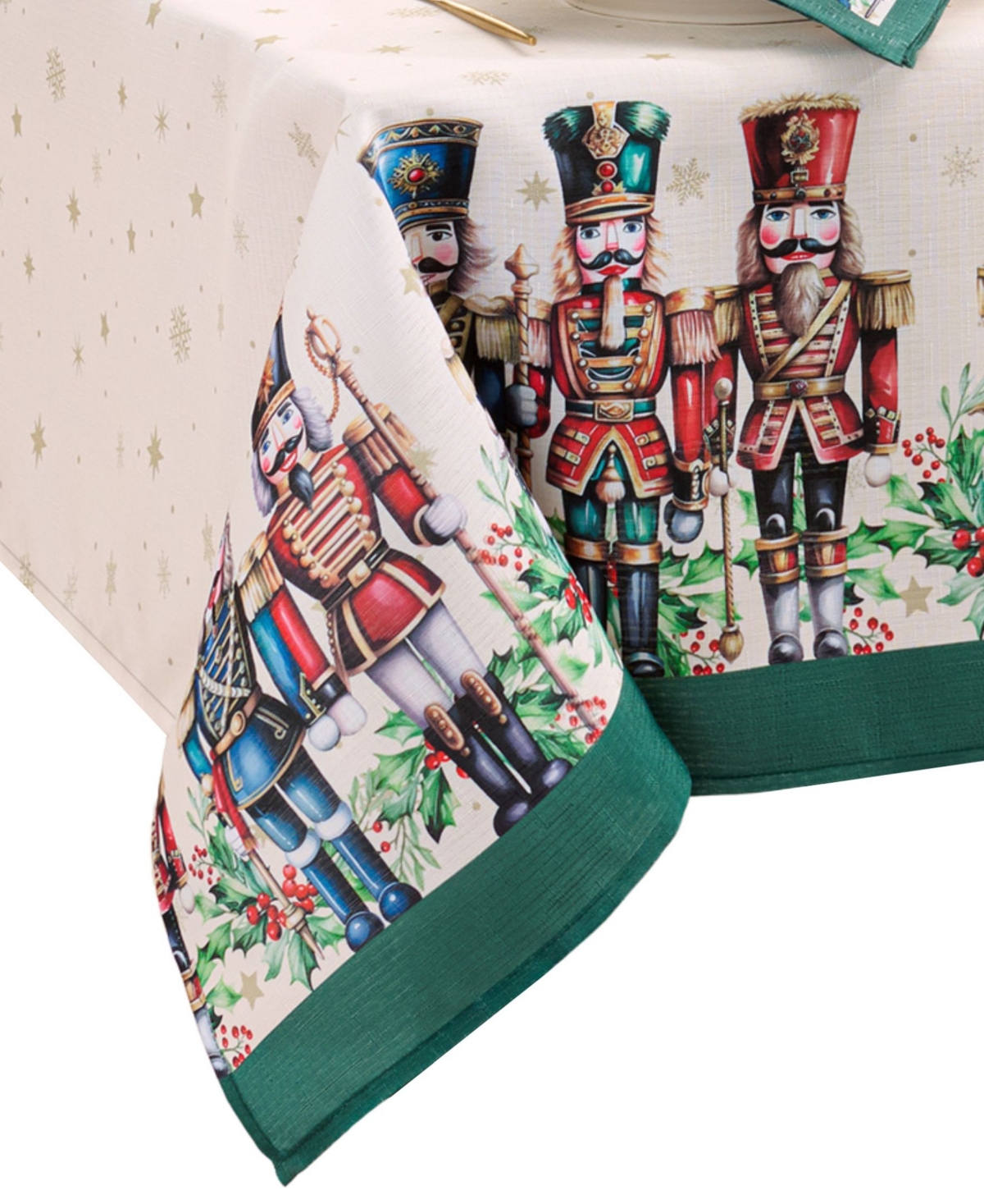 Elrene Royal Nutcracker Tablecloth, 60" X 84" In Ivory