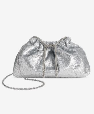 Sequin Drawstring Clutch Bag