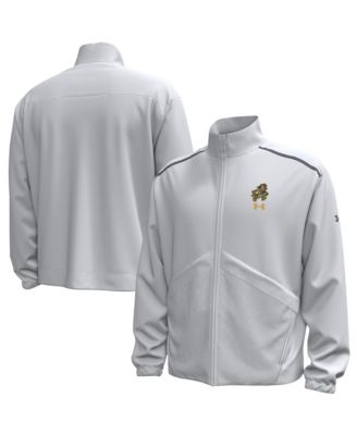 Men's 1 Gray Notre Dame Fighting Irish Wear Green Unstoppable Woven Full-Zip Jacket