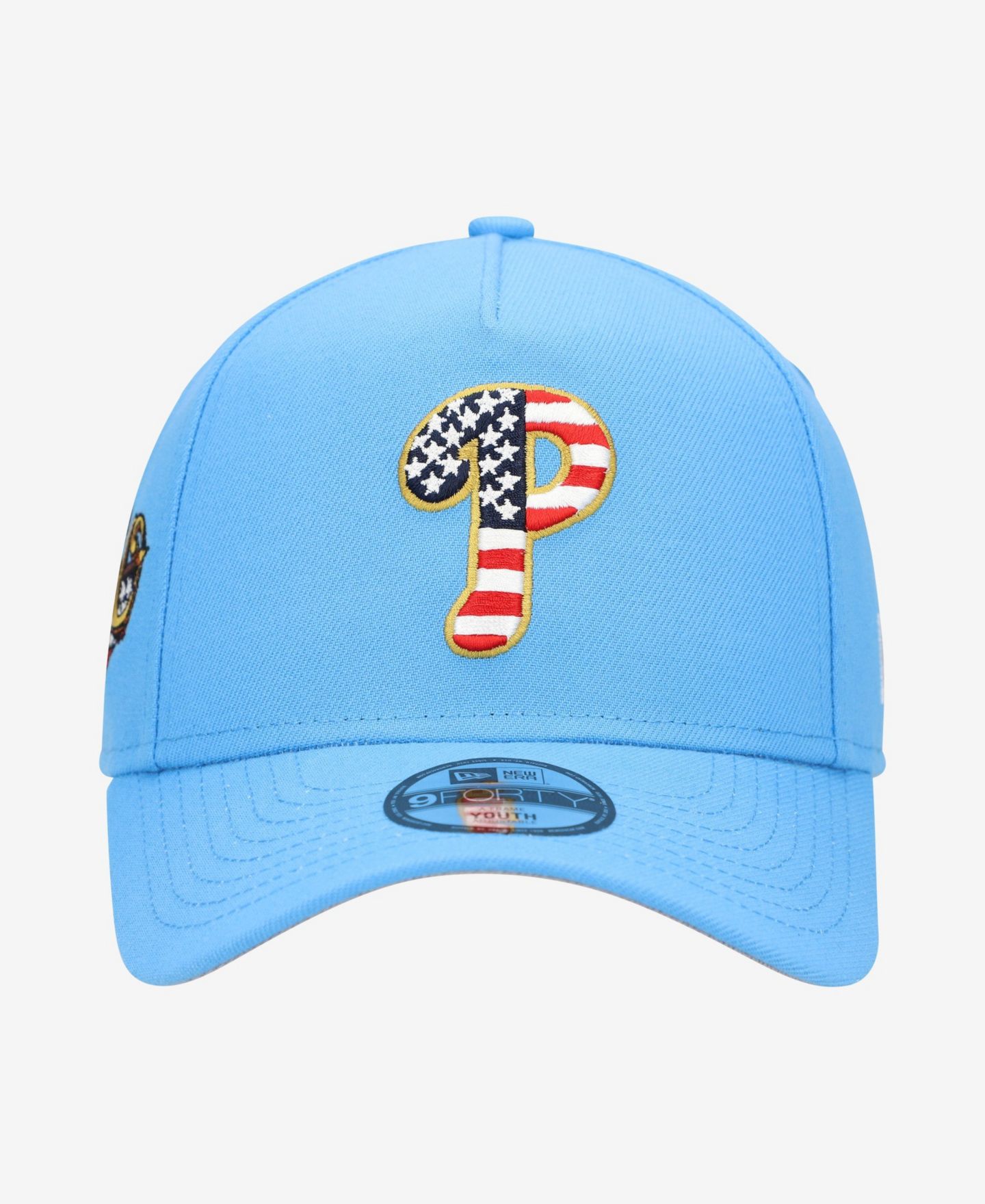 Детская кепка New Era Light Blue Philadelphia Phillies Celebrate America's 250th 9FORTY A-Frame Adjustable Hat — фото 4
