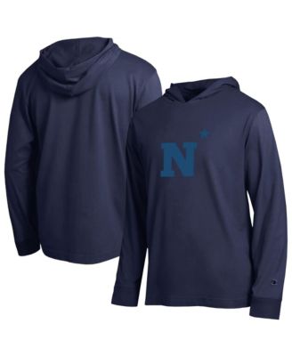 Men's Navy Midshipmen Tonal All-Star Long Sleeve Hooded T-Shirt