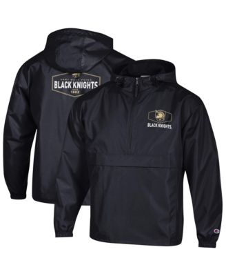 Men's Black Army Black Knights Delay Packable Half-Zip Jacket