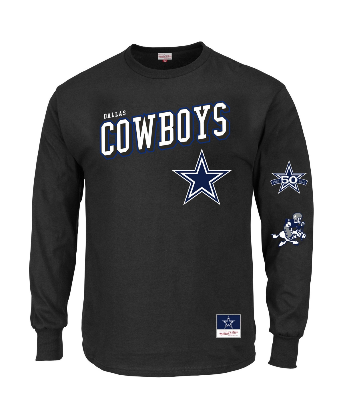 Mitchell & Ness Men's Black Dallas Cowboys Big & Tall Training Camp Long Sleeve T-Shirt - Black