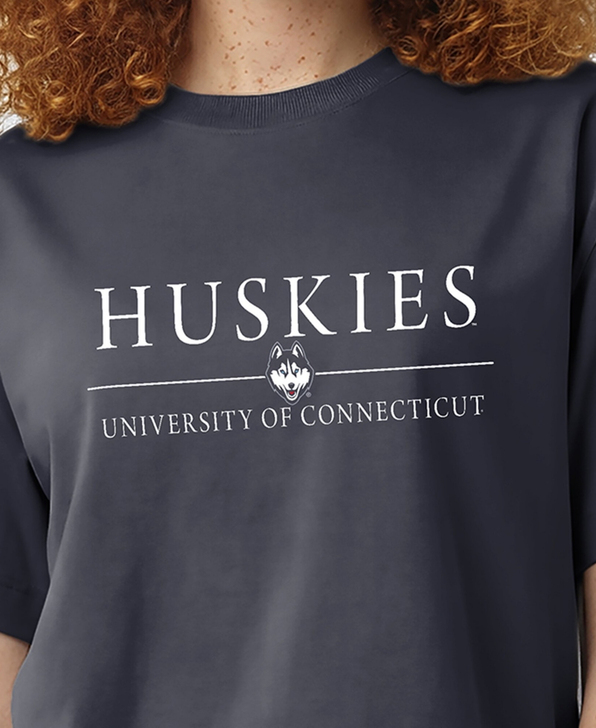 Champion Women's UConn Huskies Cropped Wordmark T-Shirt