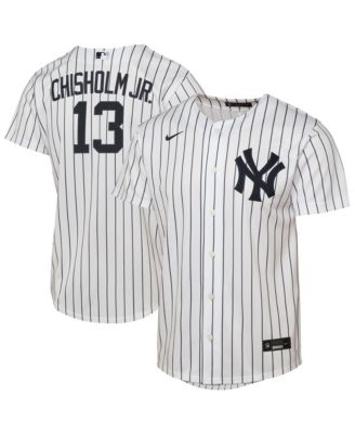 Big Boys and Girls Jazz Chisholm Jr. White New York Yankees Home Replica Jersey