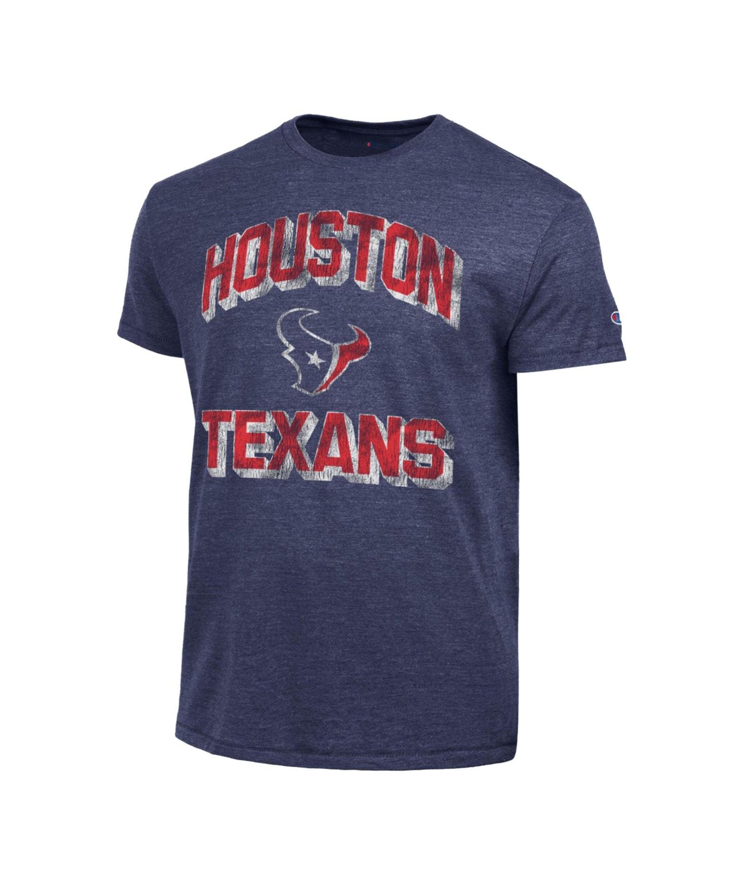 Мужская футболка Champion Houston Texans Ultimate Tri-Blend Graphic Distressed — фото 3