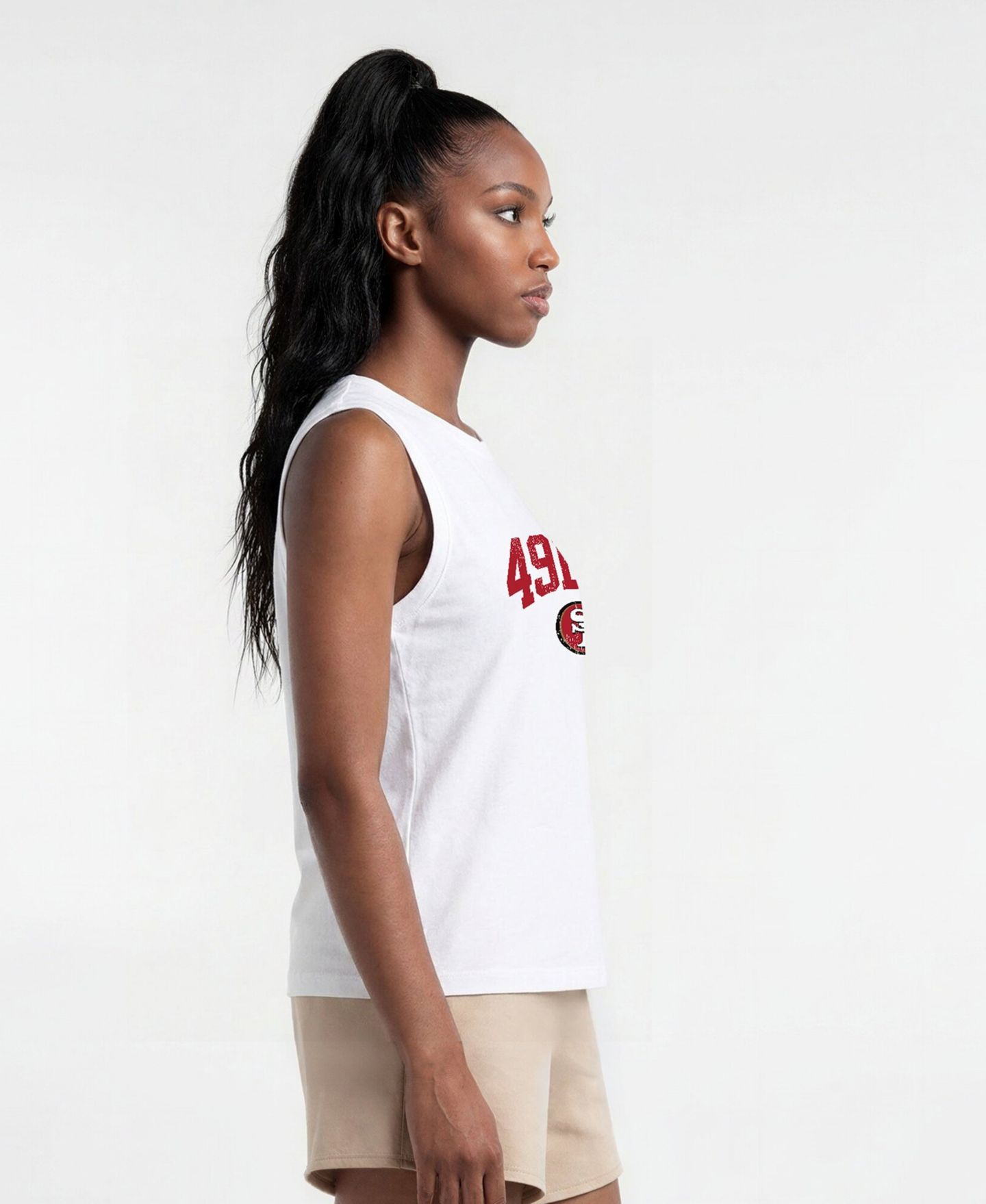 Женский топ Champion San Francisco 49ers Distressed Sleeveless Muscle — фото 3