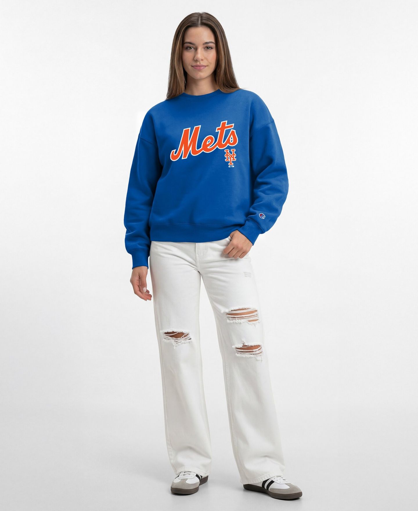 Женская толстовка Champion New York Mets Screen Print Relaxed-Fit — фото 5