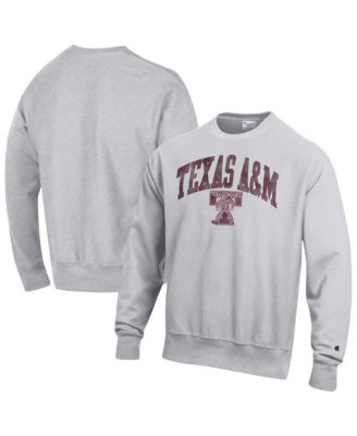Men's Texas A&M Aggies Distressed Arch Over Logo Reverse Weave Crewneck Sweatshirt