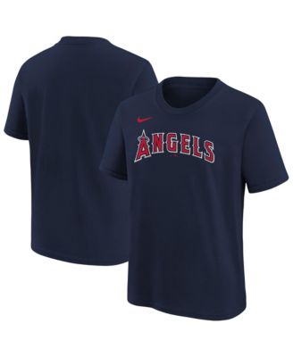 Big Boys and Girls Navy Los Angeles Angels Wordmark T-Shirt