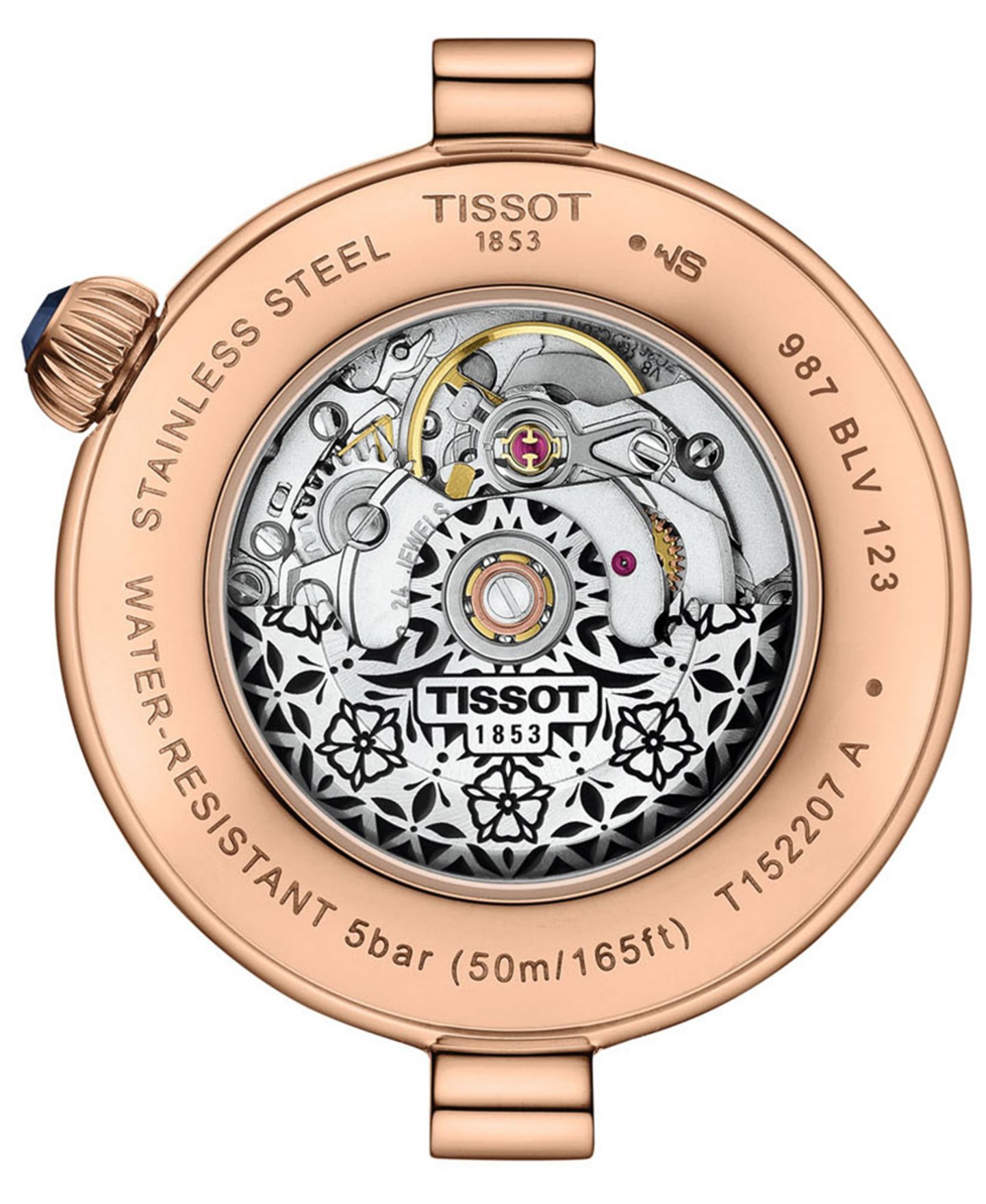 Женские часы Tissot Desir Automatic Rose Gold Stainless Steel Case Bracelet Watch 28mm — фото 2