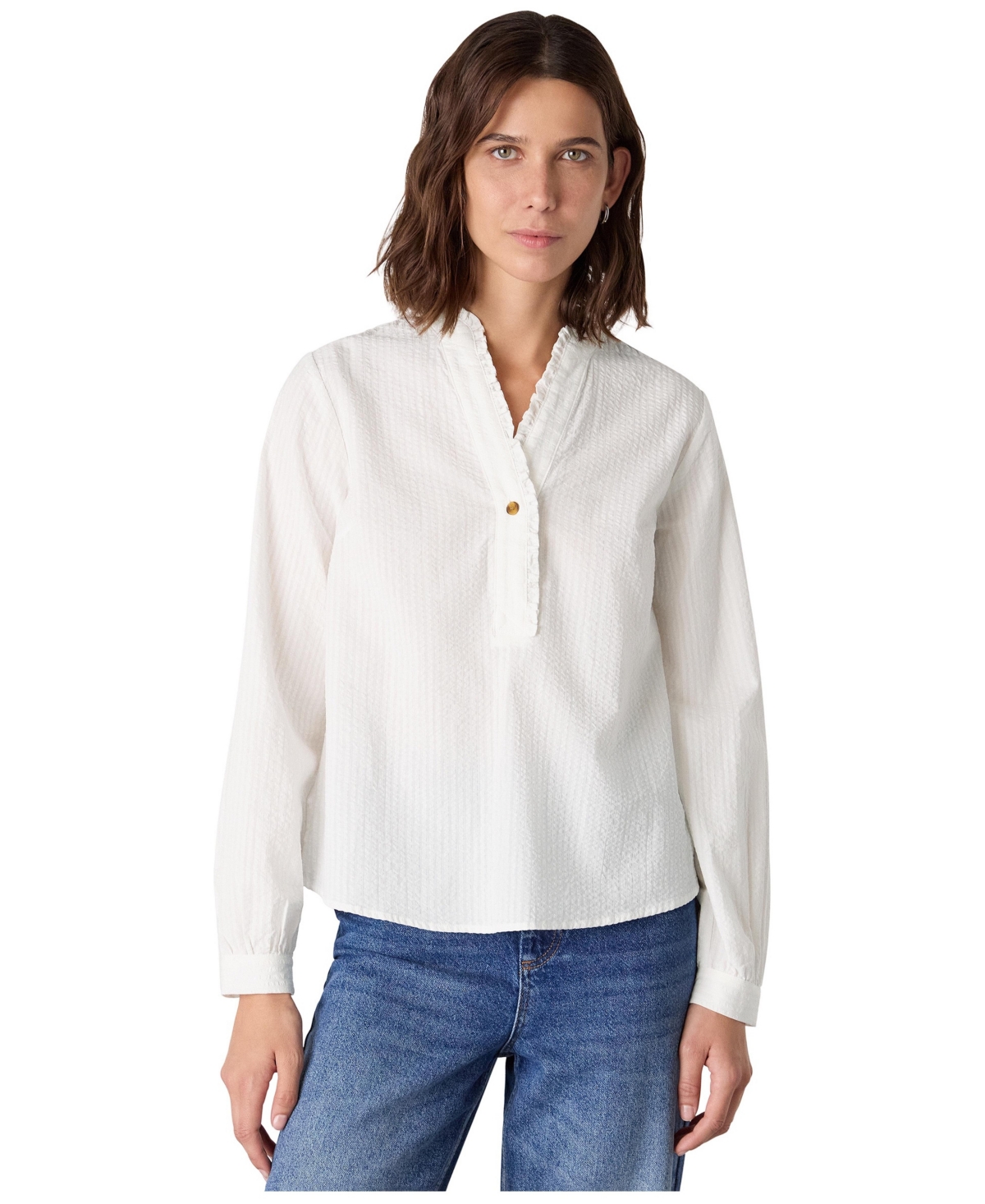 Whistles Women's Textured Frill Shirt