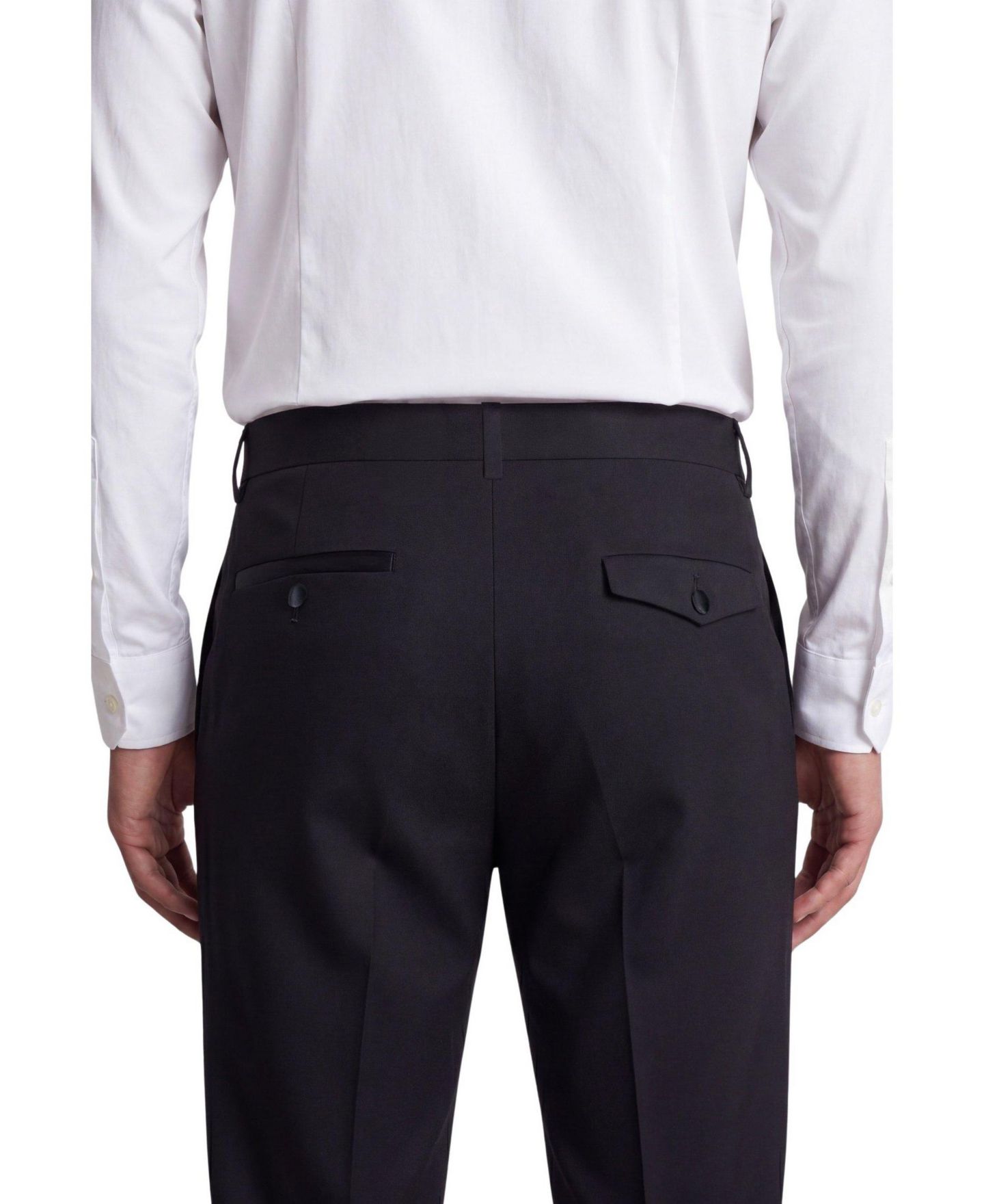 Мужские брюки Twisted Tailor Kingdon Slim Fit Flat Front Suit, цвет: Чёрный — фото 2