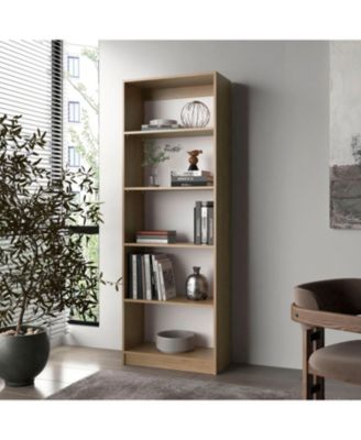 Dam Bookcase with Open Storage and 5 Shelves