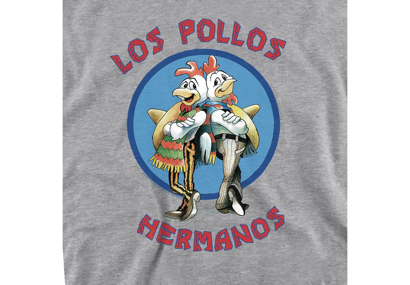 Мужская толстовка Breaking Bad Los Pollos Hermanos Graphic Long-Sleeve Regular-Fit Crewneck, цвет: Меланжевый — фото 2