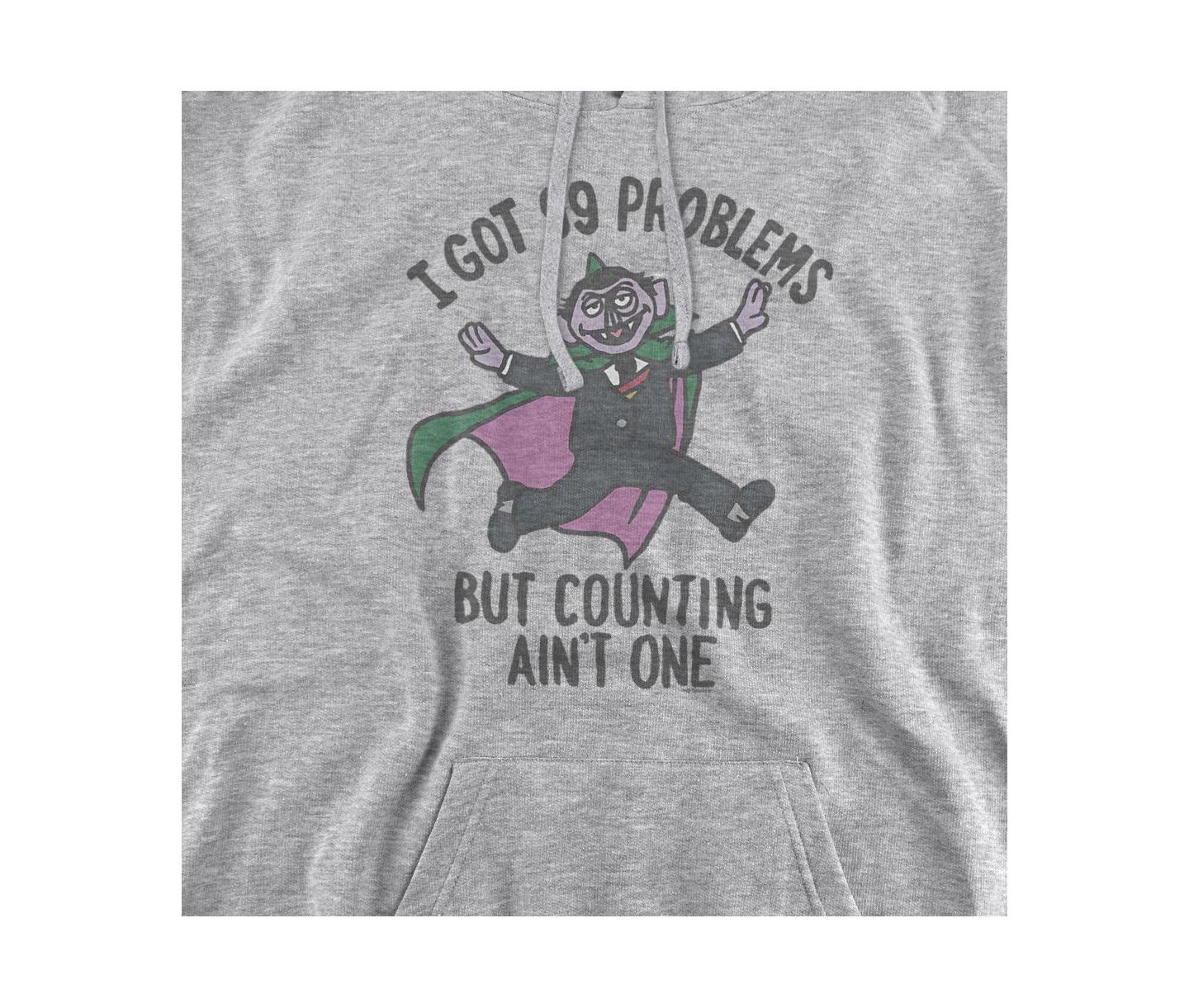 Мужское худи Sesame Street Big & Tall Count 99 Problems Graphic-Pullover, цвет: Меланжевый — фото 2