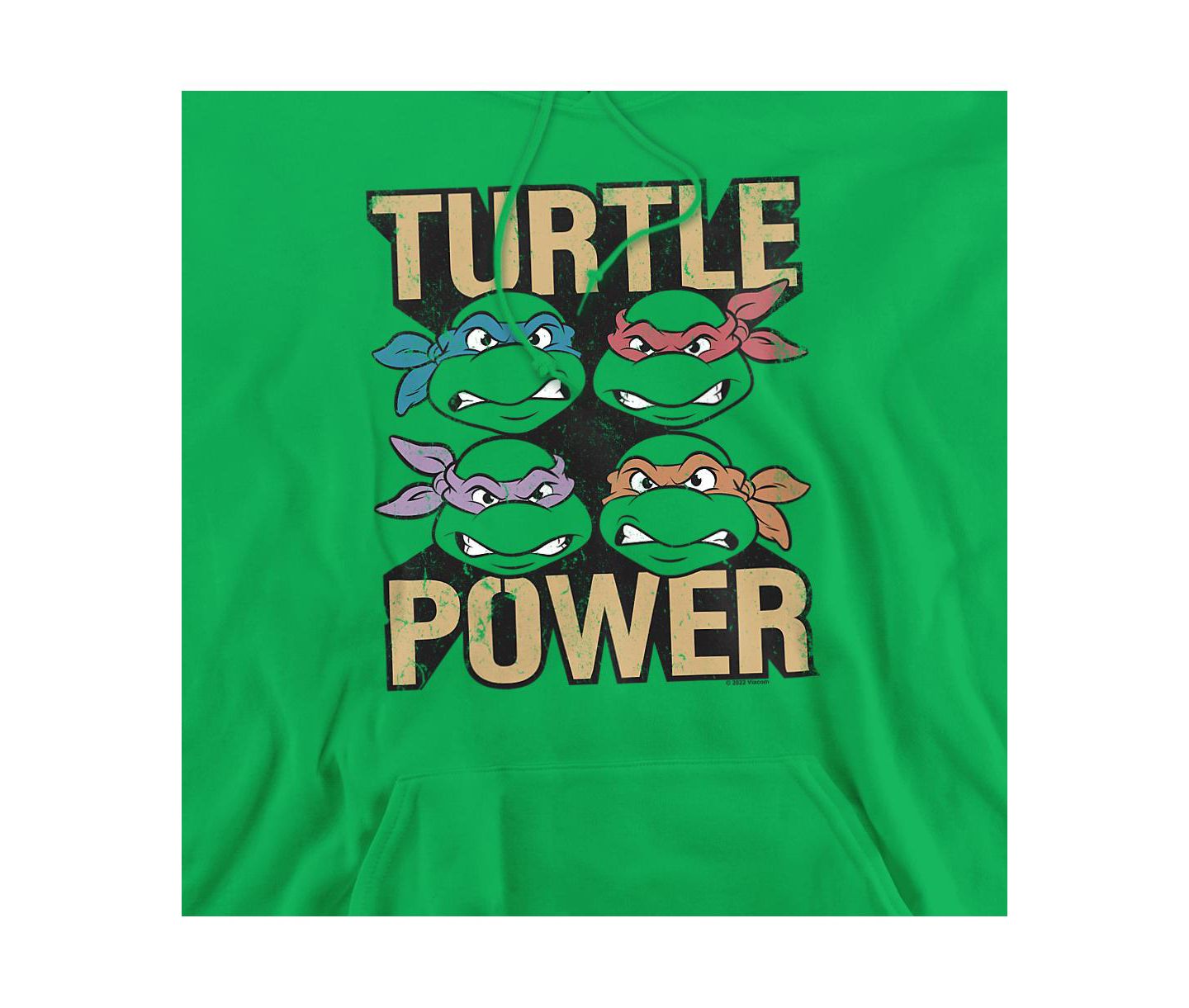 Мужское худи Teenage Mutant Ninja Turtles Turtle Power с принтом, цвет: Зелёный — фото 2