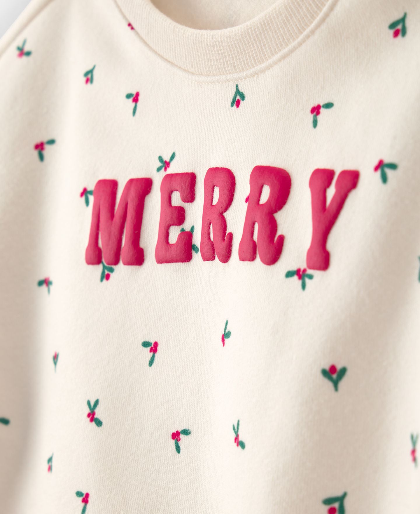 Детский флисовый комплект Carter's Merry для малышек: топ с длинным рукавом и брюки, цвет: Кремовый — фото 3