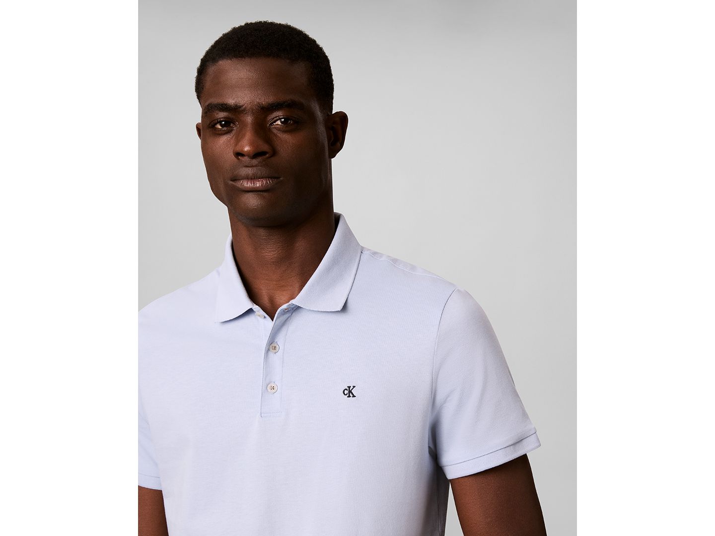 Мужское поло Calvin Klein Solid Polo Shirt, цвет: Синий, вариант 1 — фото 4