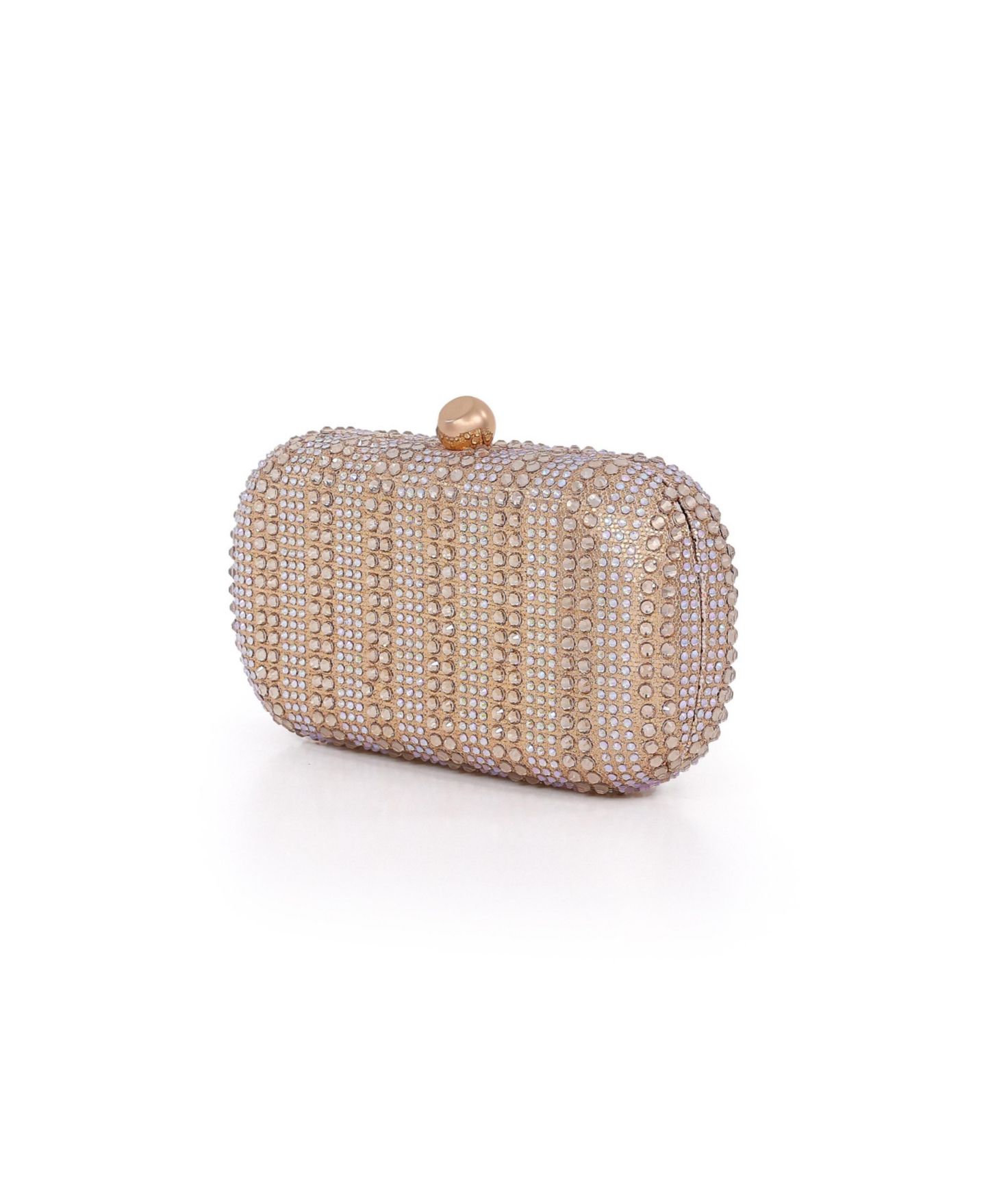 Женские клатчи Jewel Badgley Mischka Harlow Crystal Minaudiere, цвет: Золотой — фото 2