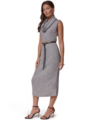 grey midi dress outfit Women's Gray Dresses global-drop-AW