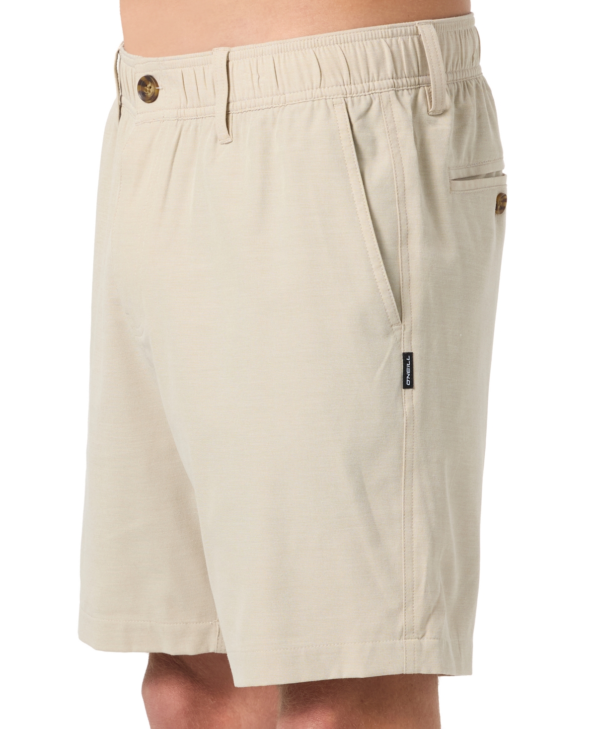 O'Neill Men's Reserve Light Check Hybrid Elastic Waist Shorts, 8" Inseam