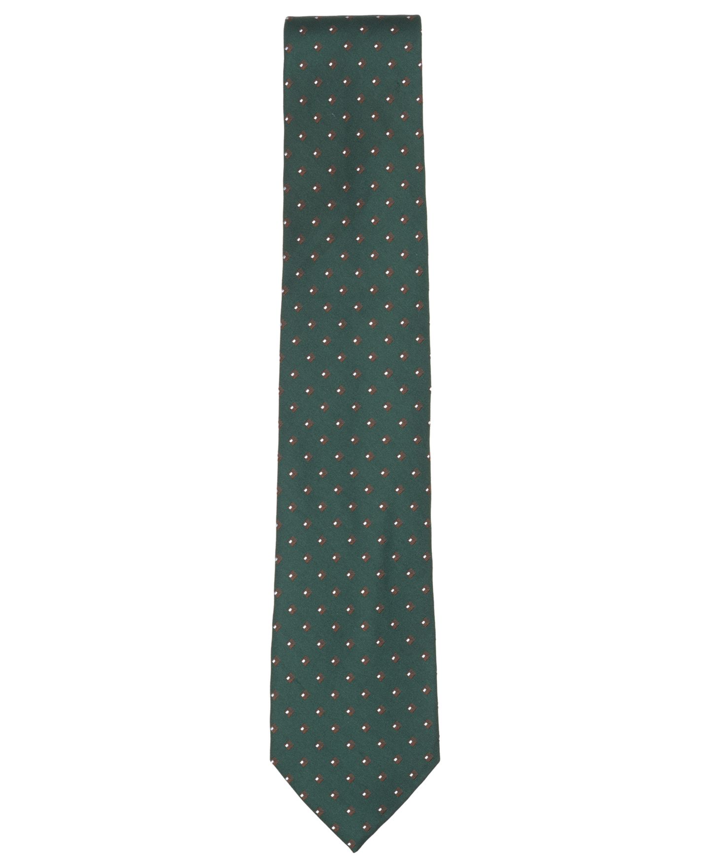 Мужские галстуки Michael Kors Ketton Print Slim Tie, цвет: Оливковый — фото 2