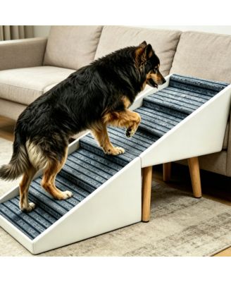 2-in-1 Foldable 6-Step Dog Ramp, 23.05" Height Anti-Slip Pet Stairs for High Beds and Sofas, Suitable for Small Medium Large Dogs