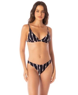Women's Radiant Diamond Ivy Reversible Adjustable-Strap Triangle Bikini Top