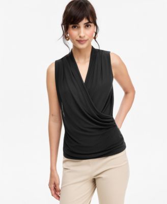 Women's Mesh Surplice Tank