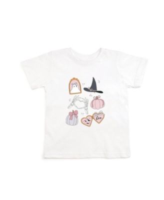 Little Girls Spooky Girlie Halloween Short Sleeve T-Shirt