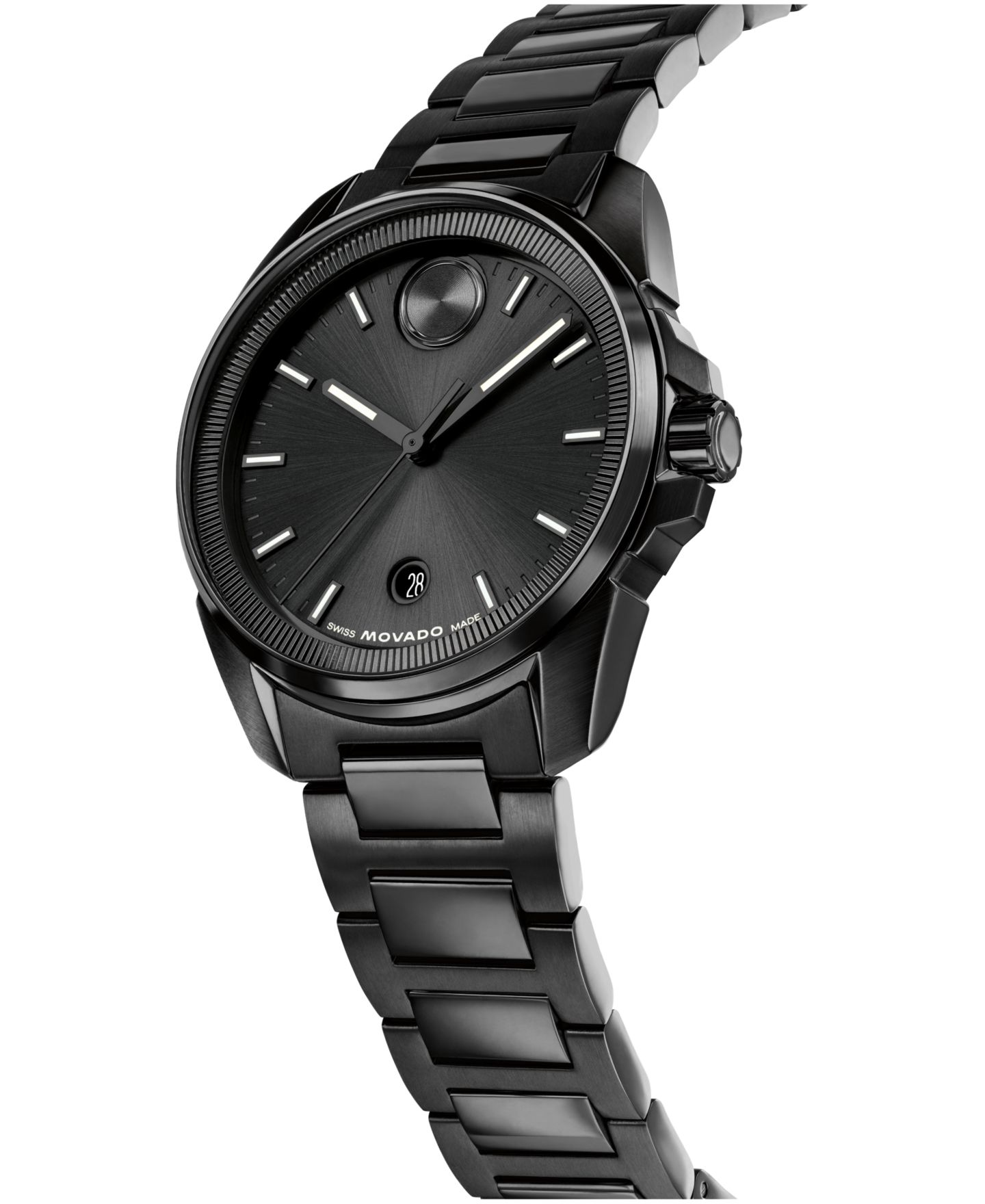 Мужские часы Movado Bold Verso Black Stainless Steel Watch 42mm — фото 2