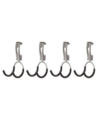Universal Metallic FastTrack Hanging Garage Hook Organizers  (4 Pack)
