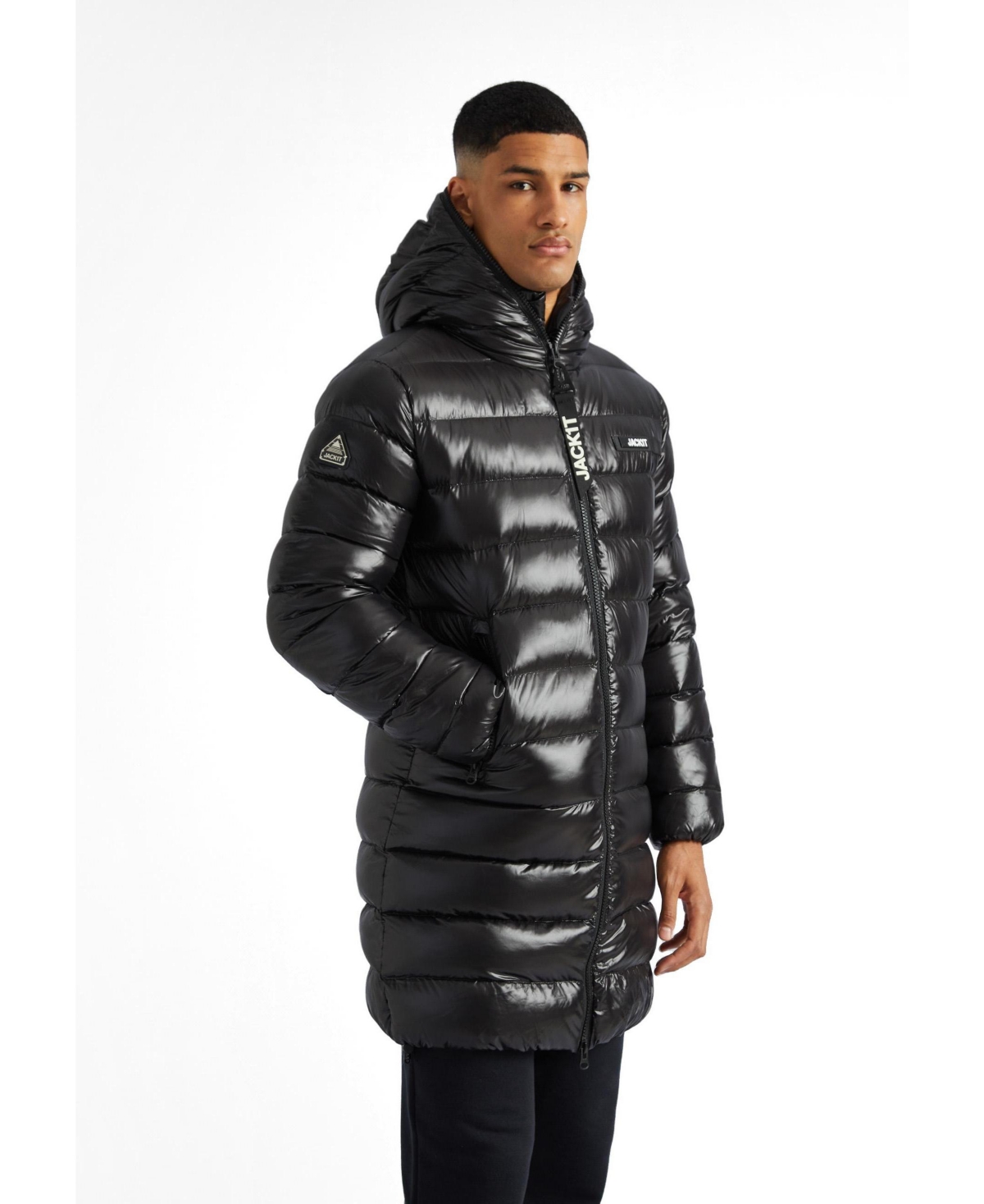JACK1T Men's Down-Fill Hooded Coat
