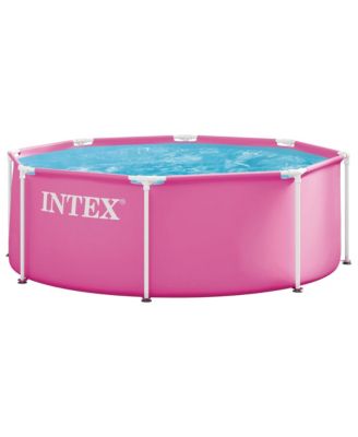 28290EP 8Ft X 30In Pink Metal Frame Above Ground Swimming Pool, Pool Only