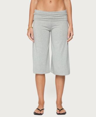 Women's Shirly Wide-Leg Foldover Waistband Capri Pants