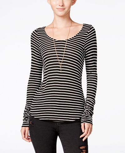 chelsea sky Montrose Striped Open-Back Top, Only at Macy's