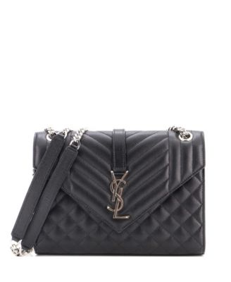 Medium Classic Monogram Envelope Satchel Mixed Matelasse Leather