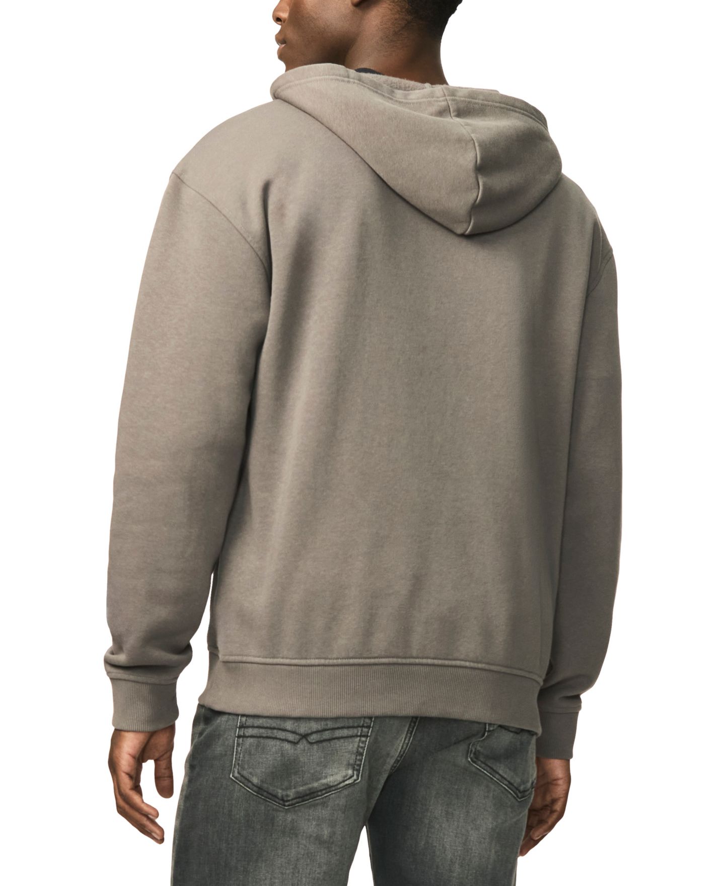 Мужское худи Buffalo David Bitton Farro Heavyweight Brushed Fleece Graphic, цвет: Тёмный серый — фото 5