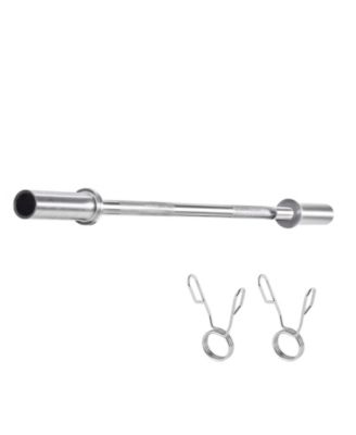 4 Foot Chrome Plated Barbell Bar for 2 Inch Plates with 500 Pound Capacity