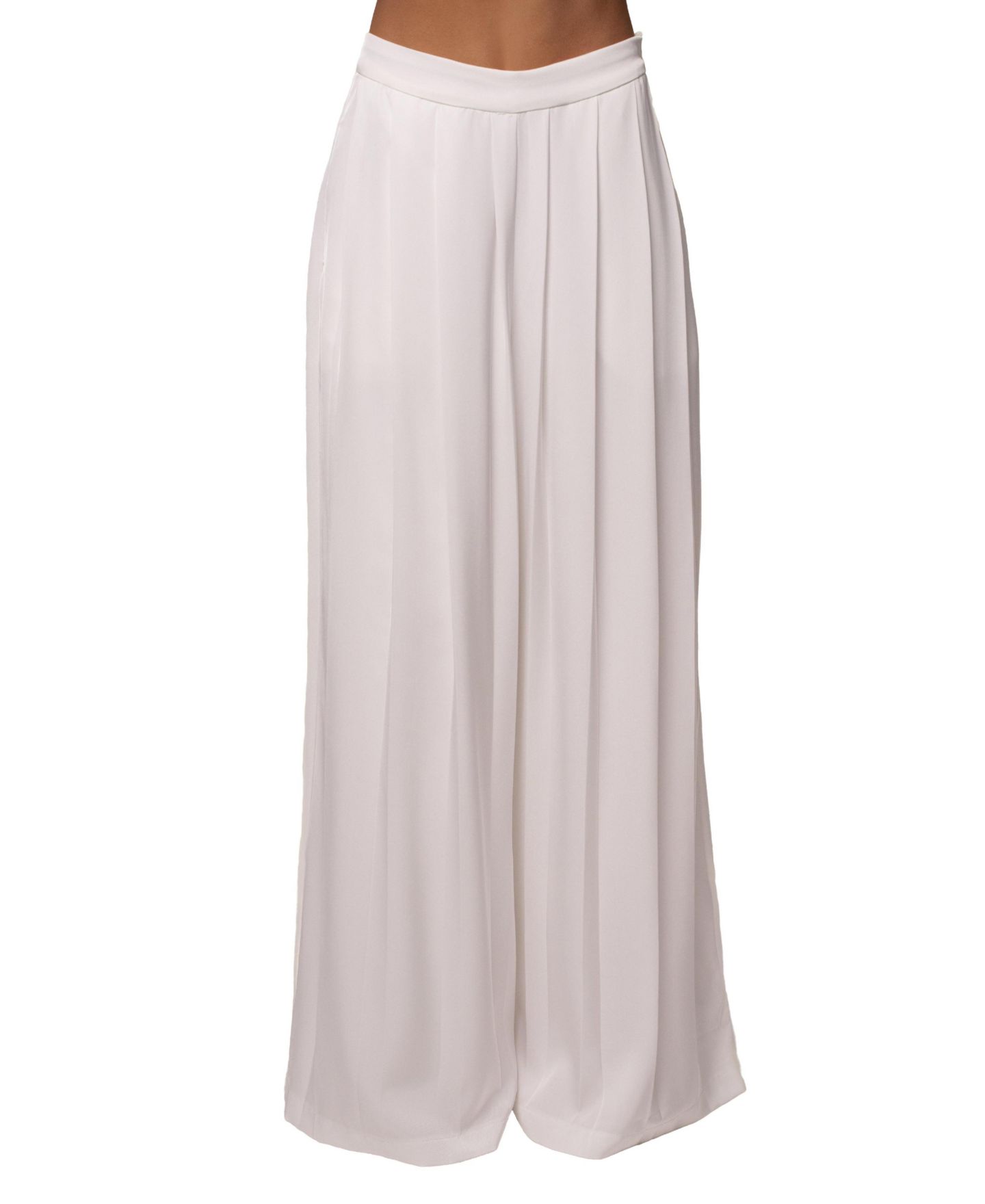 Женские брюки JLUXLABEL Clara Wide Leg Pleated Trousers, цвет: Слоновая кость — фото 1